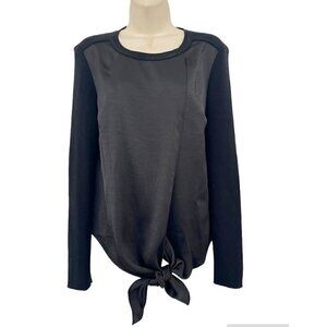 CAbi  Crosstie Woman's Sz S Black Pullover Sweater Style #4288